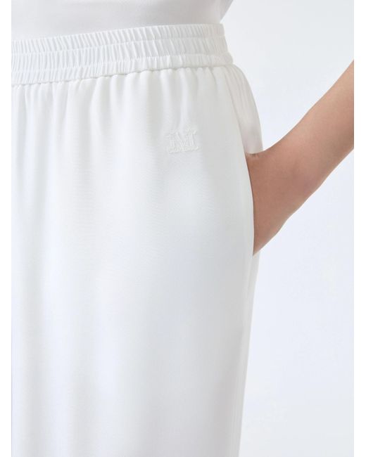 Max Mara White Volonta Wide Leg Trousers