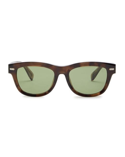 Brunello Cucinelli Green Stanley Wayfarer-Style Sunglasses for men