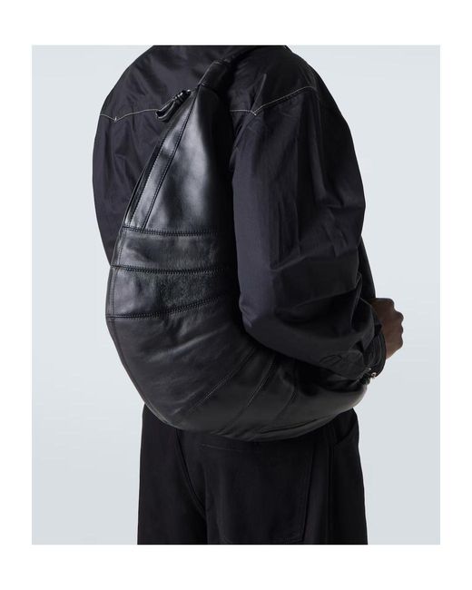 Lemaire Black Croissant Large Shoulder Bag for men