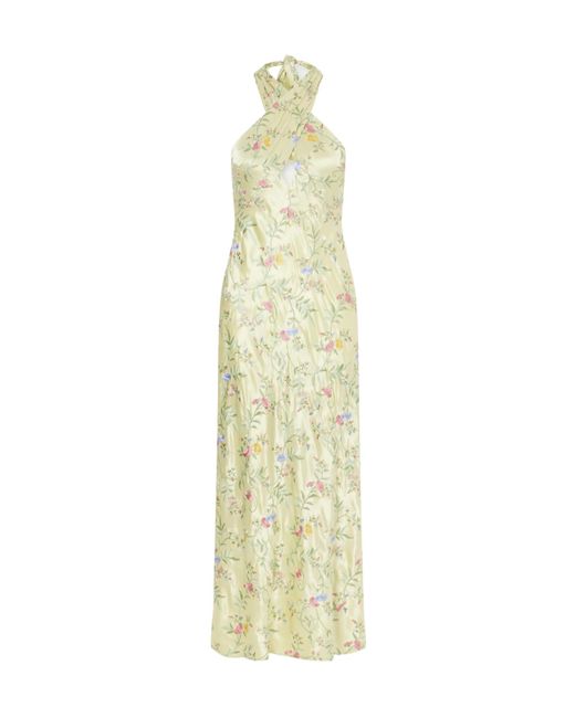 Rixo Metallic Floral Pattern Dress
