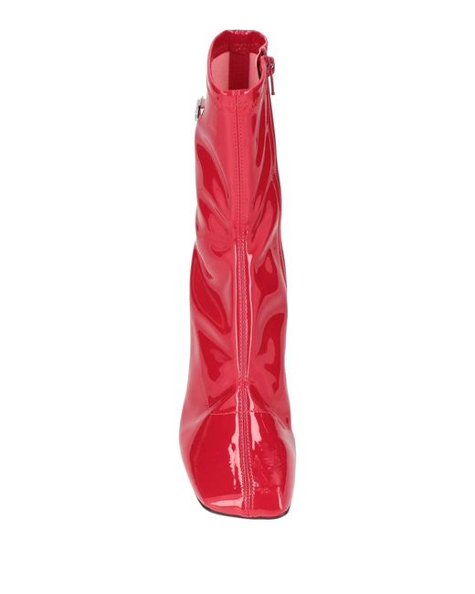 DIESEL Red Casual Shiny Ankle Boots