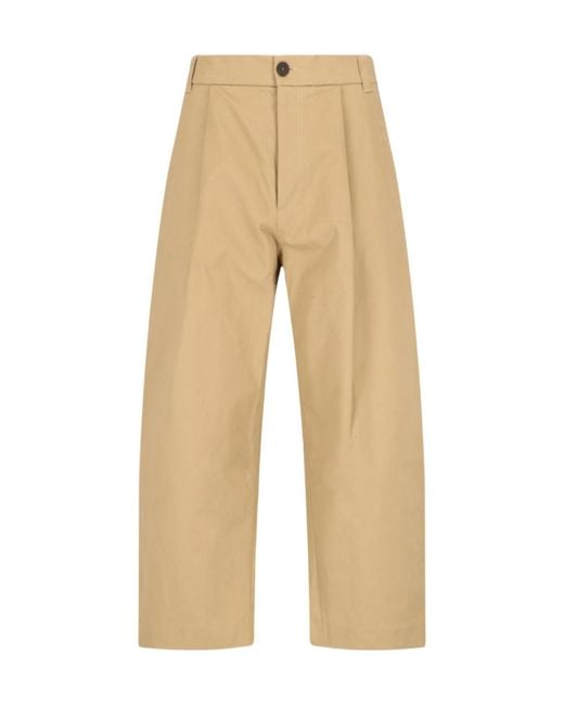 Studio Nicholson Natural Sorte High-Waisted Wide-Leg Trousers for men