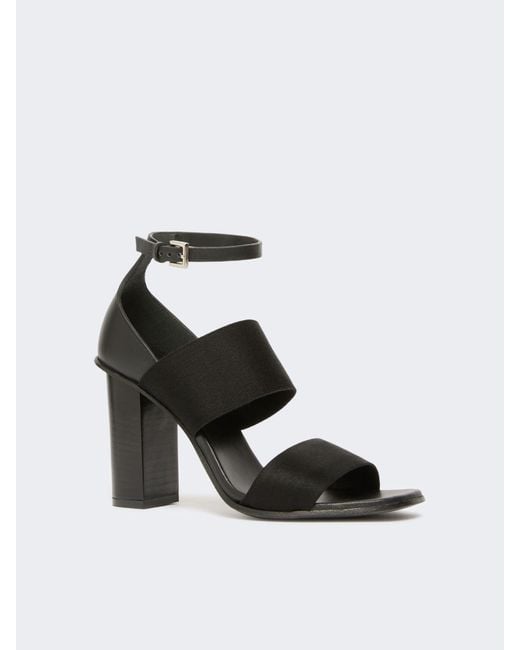 Max Mara Black Masode Block-Heeled Sandals