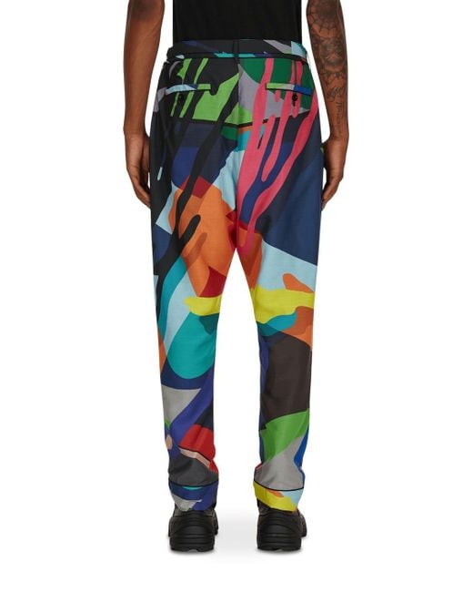 Sacai Black Printed Casual Pants for men