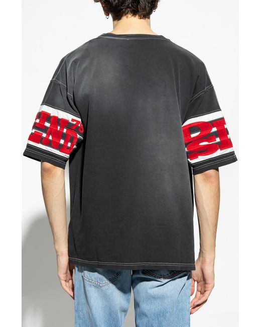 DIESEL Multicolor T-Bost Flocked-Logo Cotton T-Shirt for men