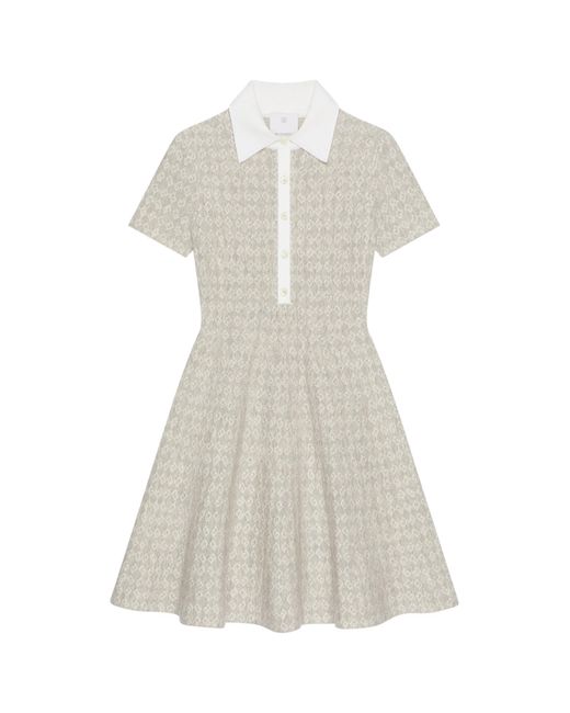 Givenchy White Monogram-Detailed Mini Dress