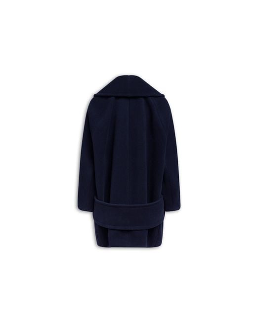 Alaïa Blue Wool Caban Coat