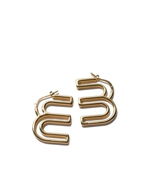 Miu Miu Metallic Metal Earrings
