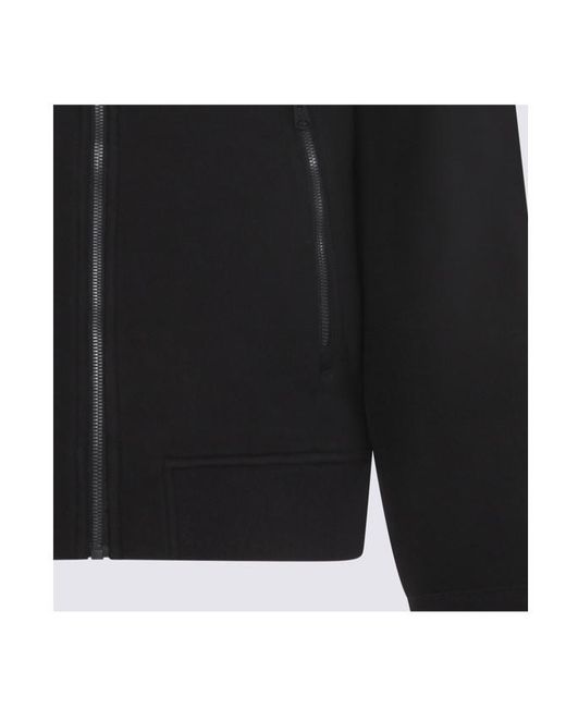 Mackage Black Zip-Up Drawstring Hoodie for men