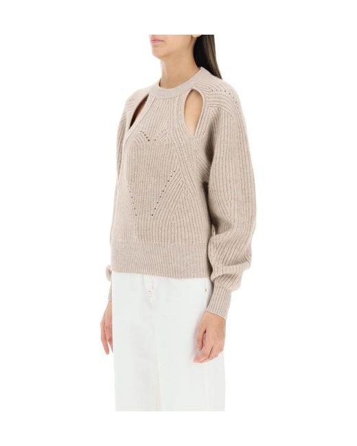 Isabel Marant Natural Palma Cashmere Open Back Sweater