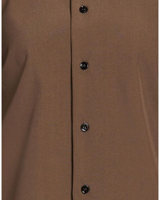 MM6 by Maison Margiela Brown Minimalist Solidcolor Shirt
