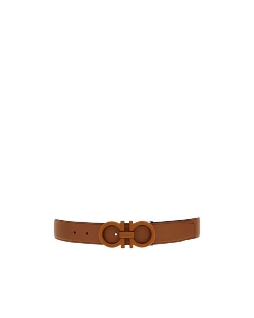 Ferragamo White Double-Sided Belt for men