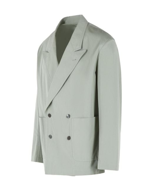 Dries Van Noten Green Caplans Double-Breasted Blazer for men