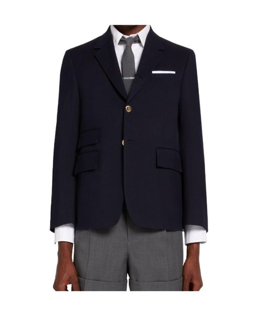 Thom Browne Blue Single-Breasted Jacket for men