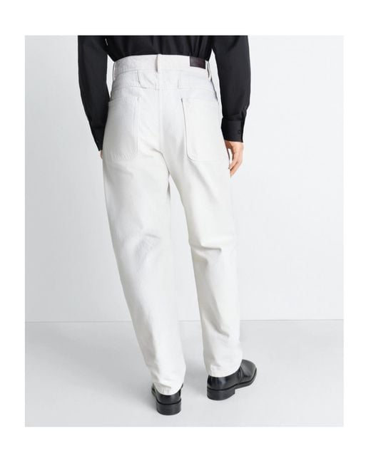 Lemaire White Twisted Workwear Pants for men