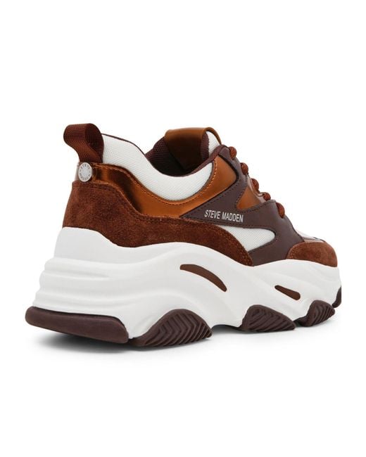 Steve Madden Brown Color-Block Dad Sneakers