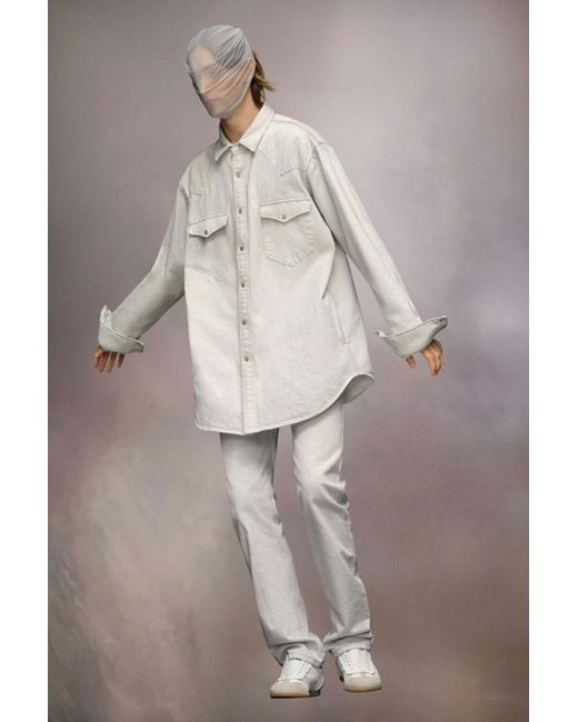 Maison Margiela White Buttoned Overshirt Jacket