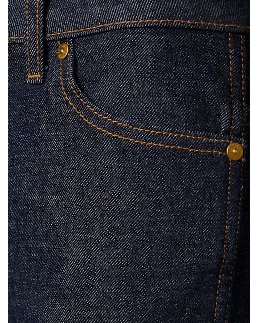 Khaite Blue Danielle Denim High-Rise Straight Jeans
