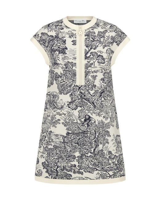 Dior Gray Iviera Short Flared Dress