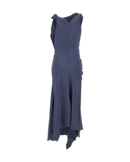Victoria Beckham Blue Midi Dresses