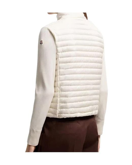 Moncler White Quilted Zipped Cardigan