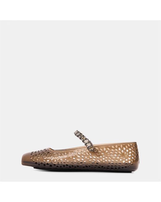Jimmy Choo Brown Waterproof Ballet Shoes
