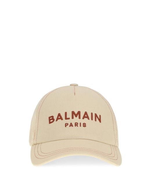 Balmain White Logo Baseball Cap