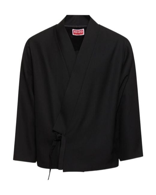KENZO Black Long-Sleeved Casual Jacket for men