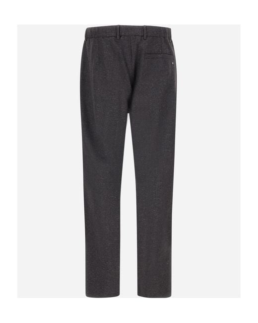 Herno Gray Resort Pleated-Front Trousers for men