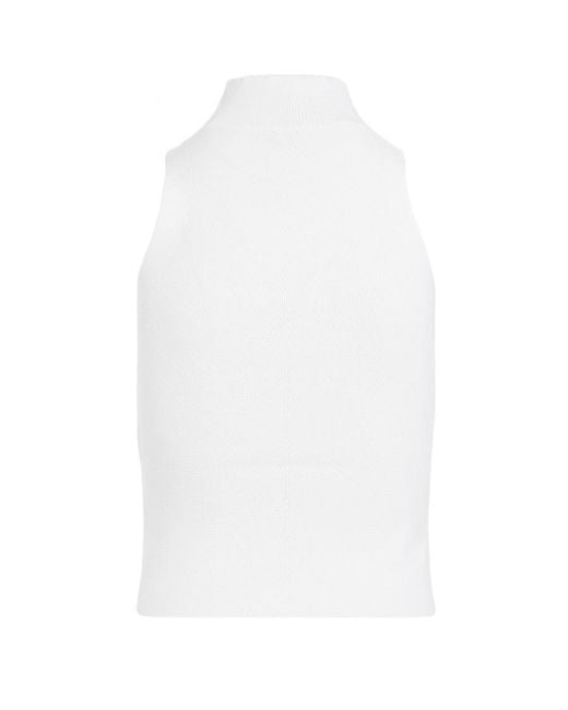 DIESEL White M-Onervax Ribbed-Knit Turtleneck Top