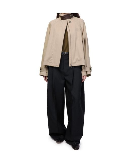 Loewe Natural Cropped Cotton And Silk Polo Shirt