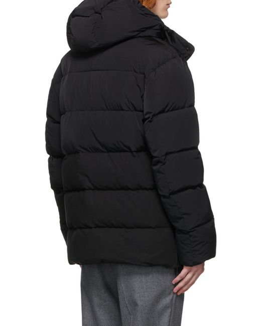 Dolce & Gabbana Black Hooded Quilted Coat for men
