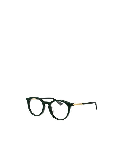 Bottega Veneta White Eyewear Round Frame Glasses for men