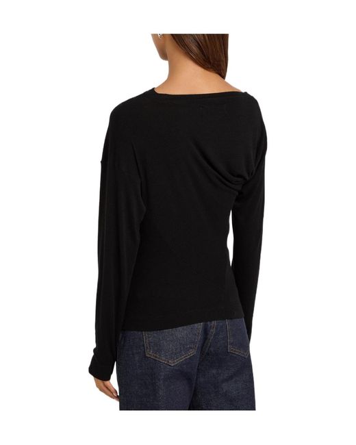 Vivienne Westwood Black Asymmetric Long-Sleeve Knit Top