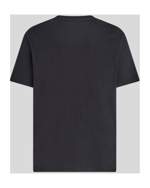 Etro Black Pegaso-Embroidered Cotton T-Shirt