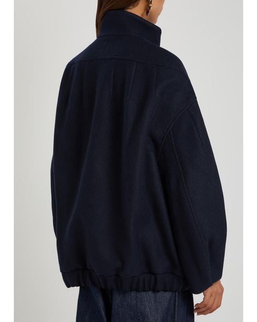Dries Van Noten Blue Minimal Wool Coat