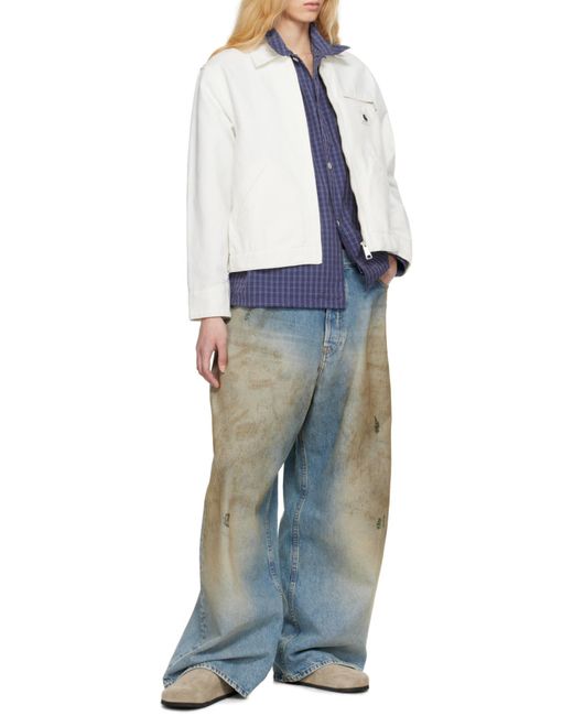 Carhartt White W' Og Detroit Zip Pocket Jacket