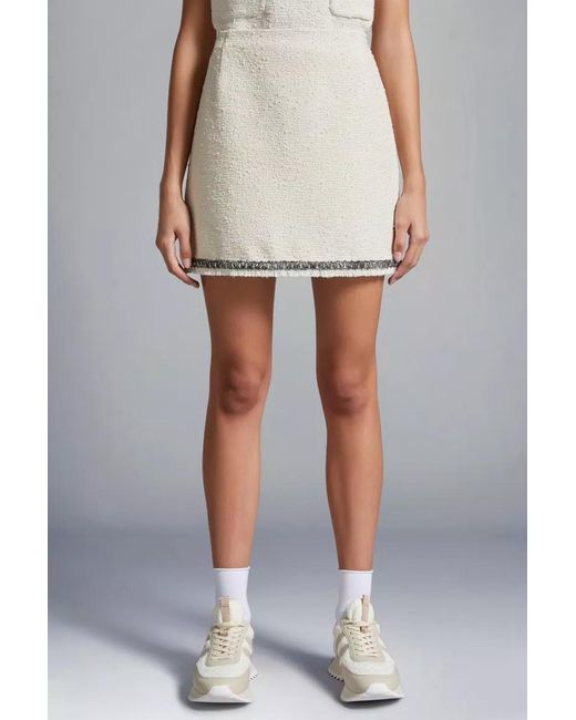 Moncler Natural Tweed Mini Skirt