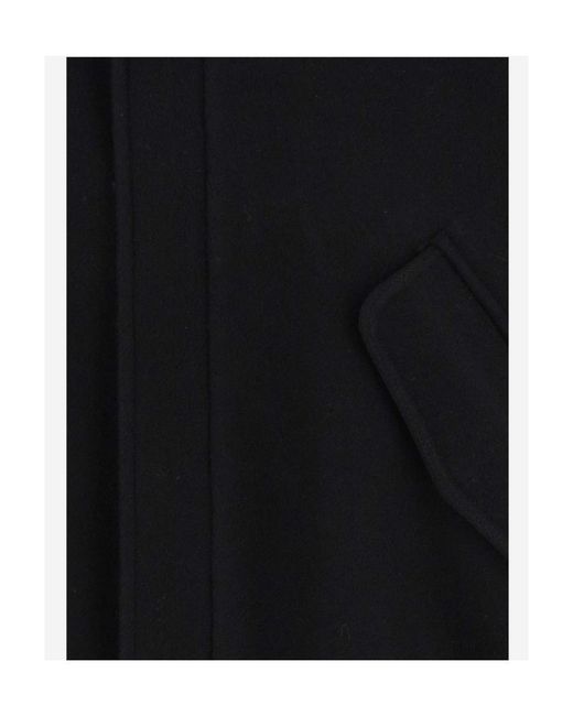 AMI Black Straight Hem Long-Sleeved Jacket for men