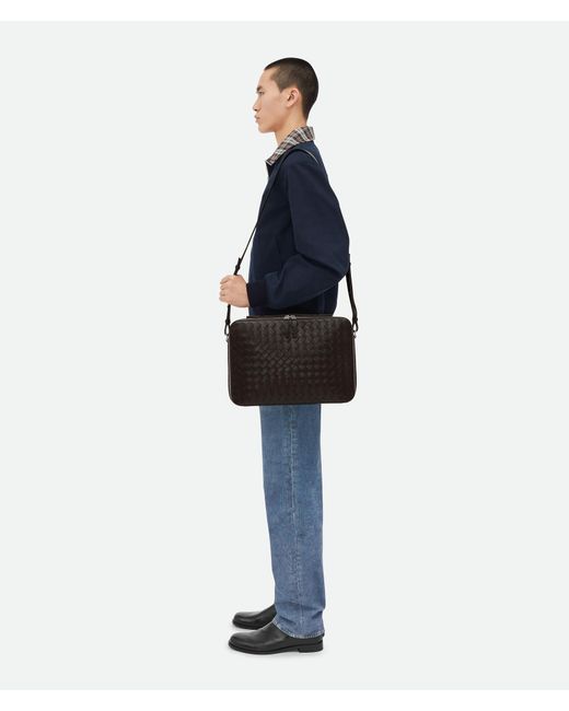Bottega Veneta Black Getaway Slim Briefcase for men