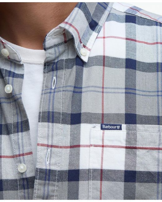 Barbour Blue Lewis Check-Pattern Shirt for men