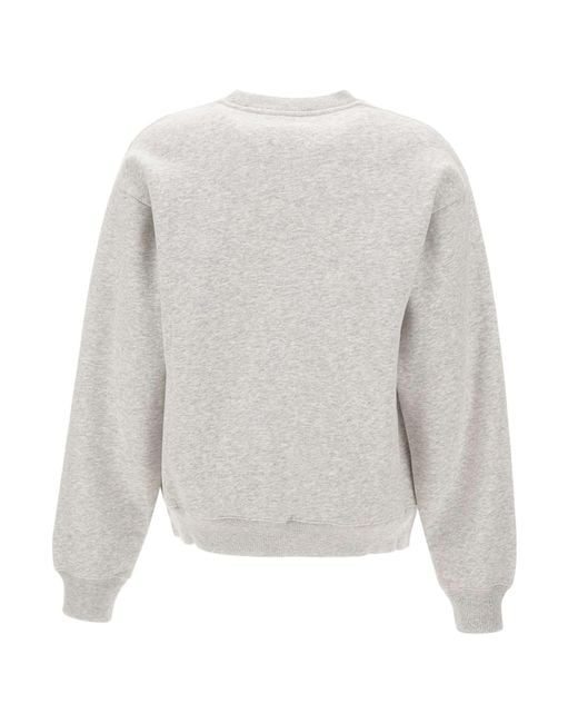 Sporty & Rich Gray Beverly Script Crewneck Sweatshirt