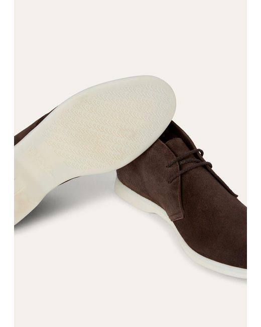Loro Piana Brown Desert Walk Boots for men