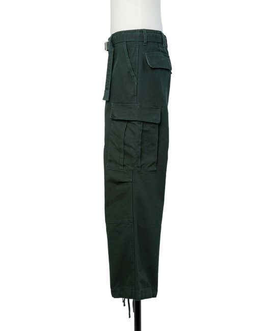 Sacai Green X Carhartt Wip Belted Cargo Pants