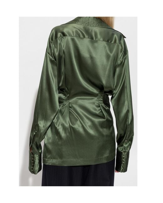 Dries Van Noten Green Long Sleeve Shirt
