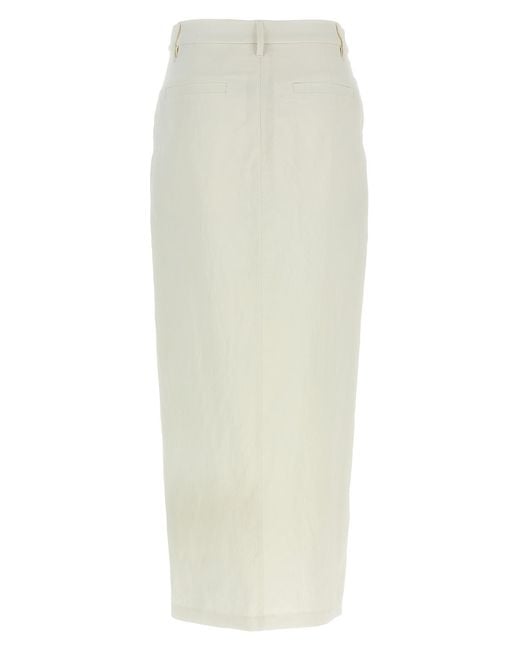 Brunello Cucinelli White 'Wrap' Skirt