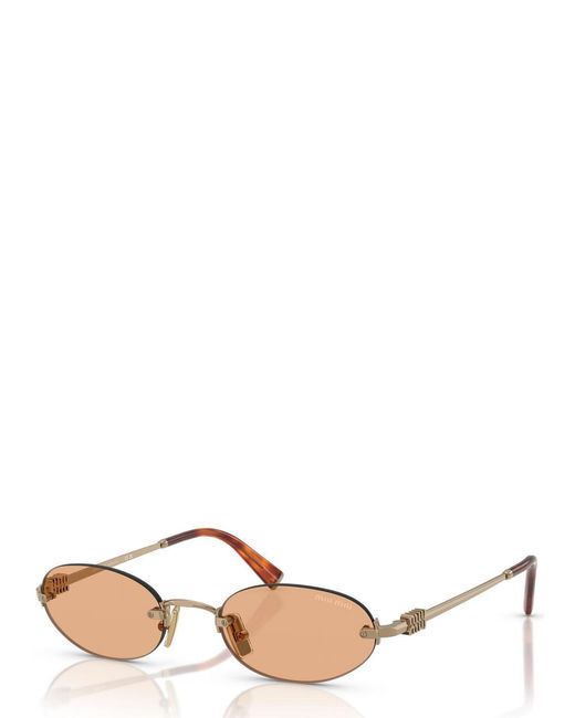 Miu Miu Multicolor Rimless Metal Sunglasses