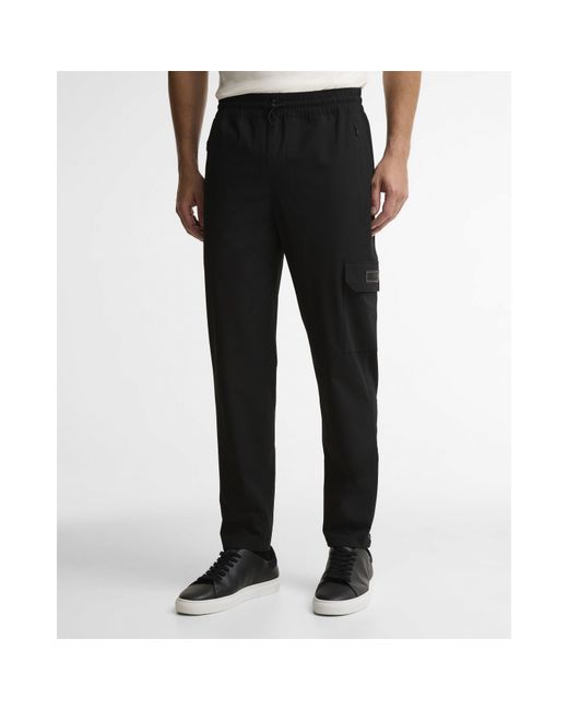 Barbour Black Logo-Detail Cargo Pants for men