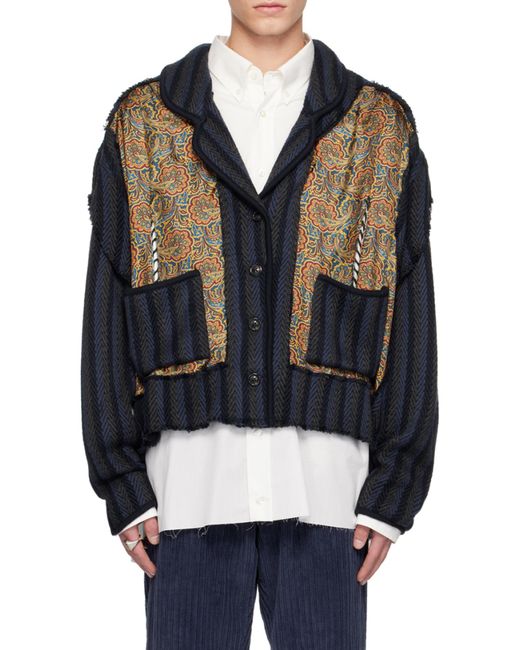Maison Margiela Black Paisley Poplin Shirt for men