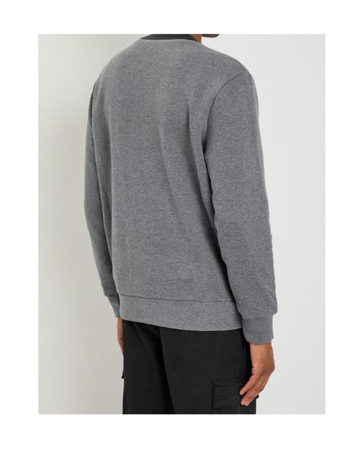 Moncler Gray Logo Cotton Sweatshirt for men